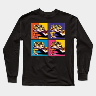 Pop Art Leopard Gecko - Cool Reptile Long Sleeve T-Shirt